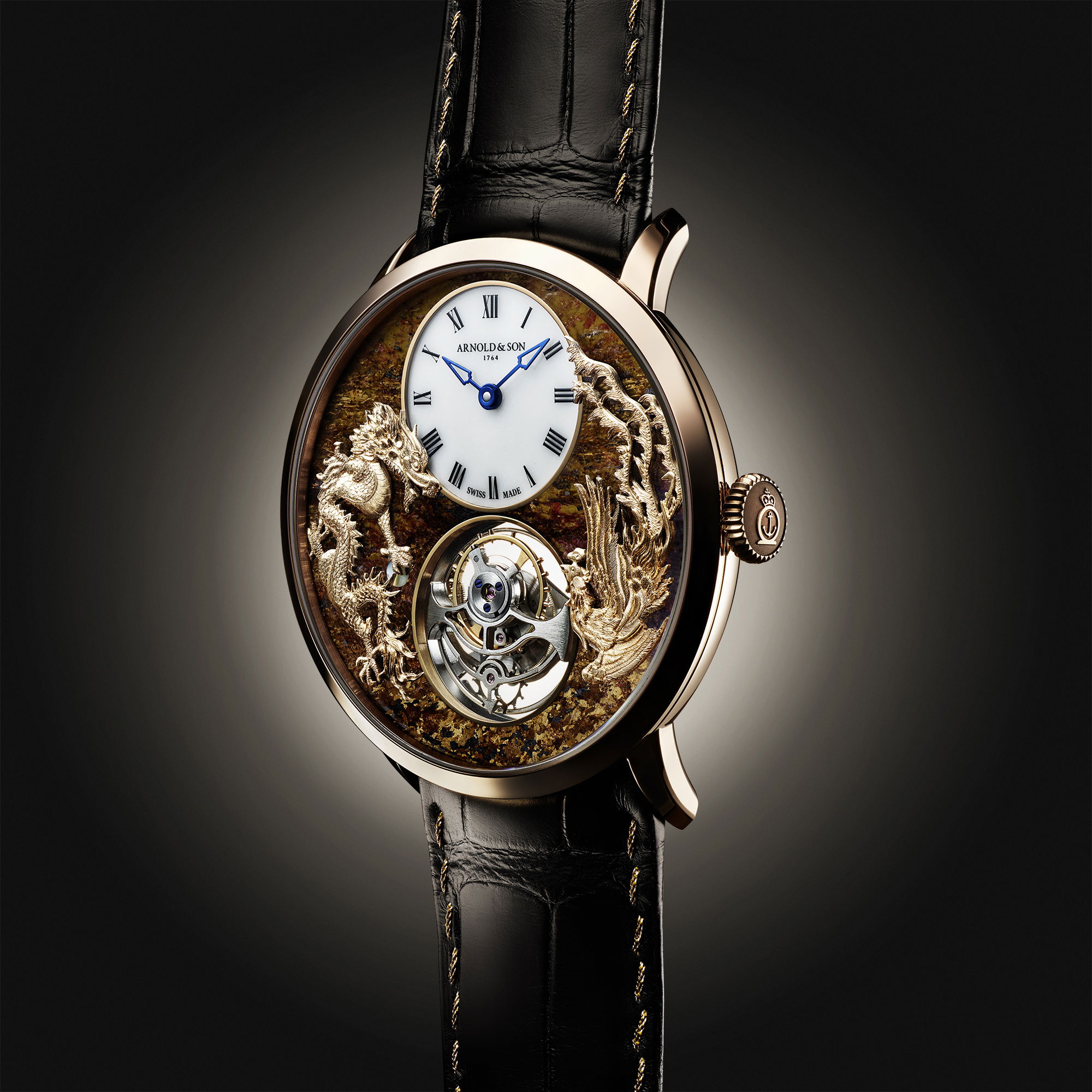 Photo of Ultrathin Tourbillon Red Gold "Dragon & Phoenix"