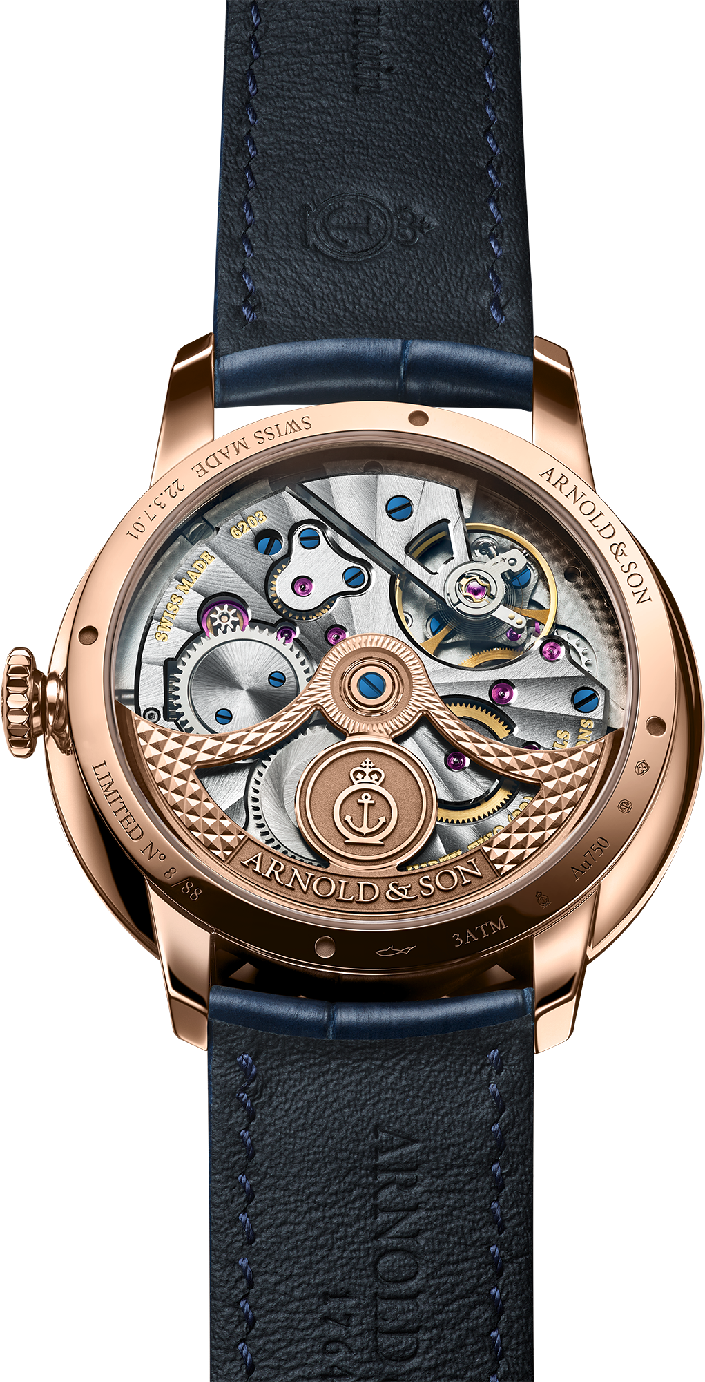 Caseback photo of DSTB 42 Red Gold