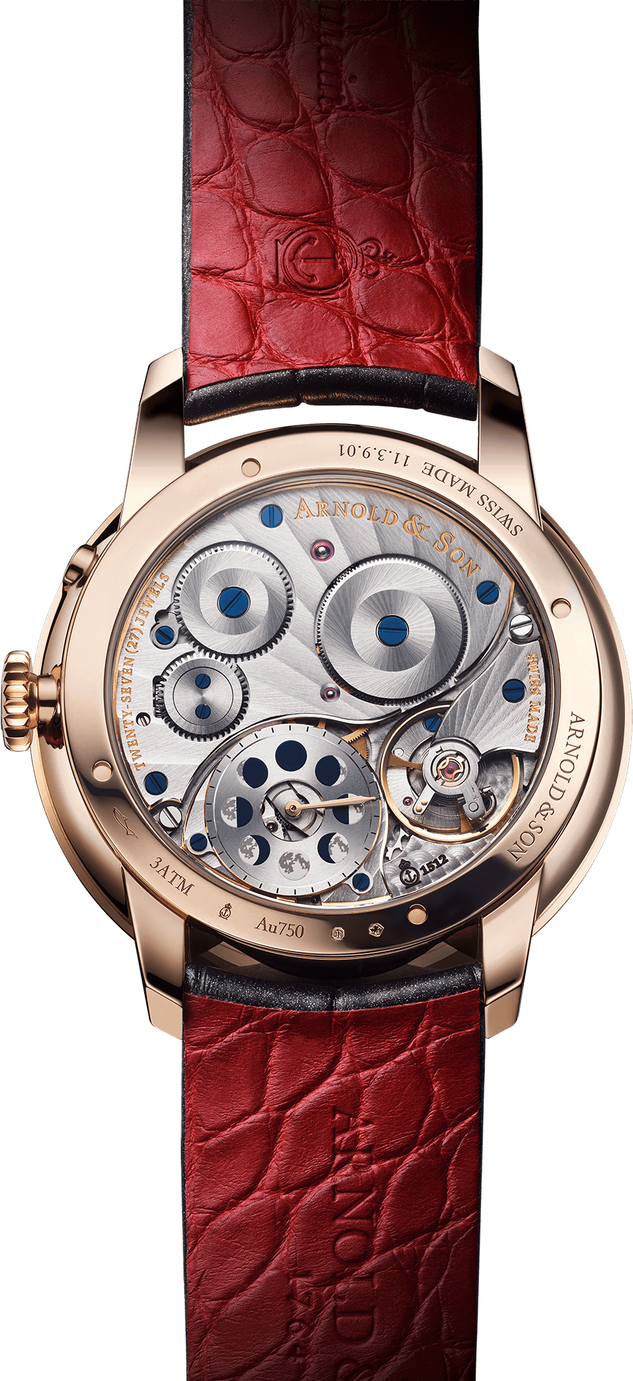 Caseback photo of Perpetual Moon 41.5 Red Gold "Year of the Rabbit"