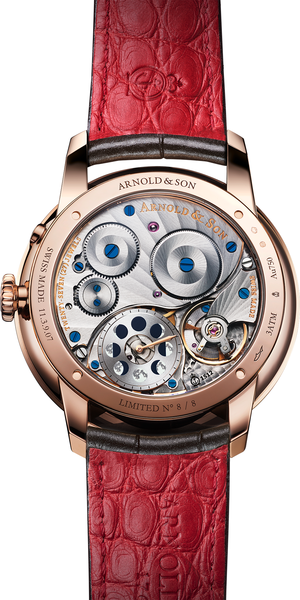 Caseback photo of Perpetual Moon 41.5 Red Gold "Year of the Dragon"