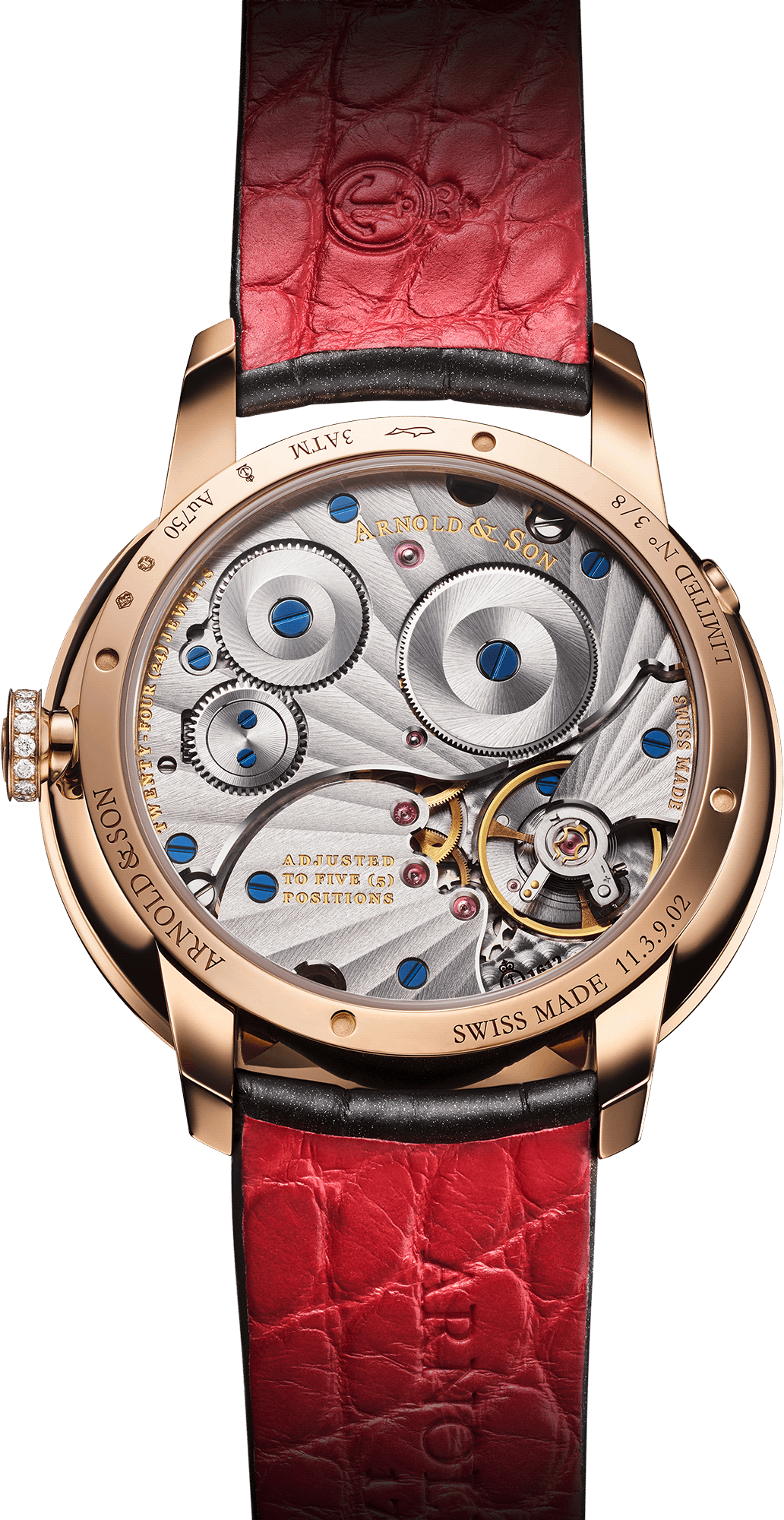 Caseback photo of Perpetual Moon 38 Red Gold “Year of the Tiger”