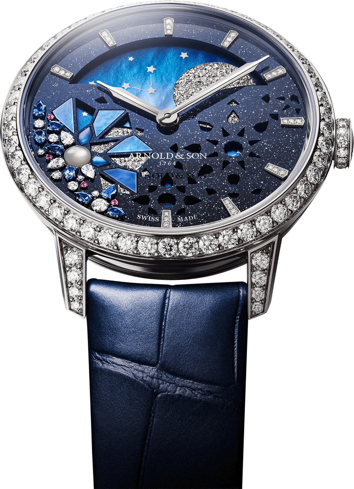 Face up photo of Perpetual Moon 38 White Gold &quot;Eclipse I&quot;