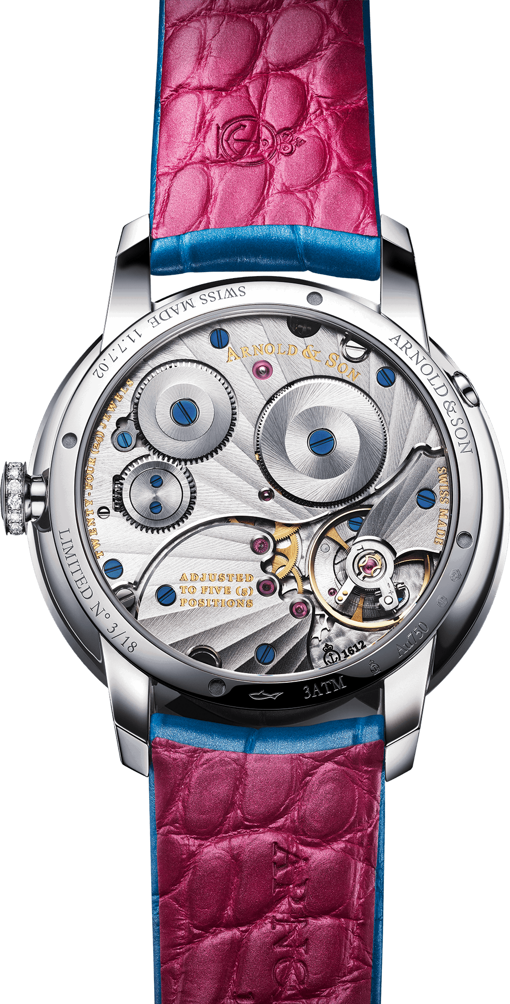 Caseback photo of Perpetual Moon 38 White Gold "Mintnight"
