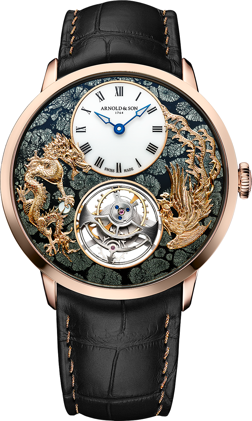 Soldier photo of Ultrathin Tourbillon Red Gold &quot;Dragon &amp; Phoenix&quot;