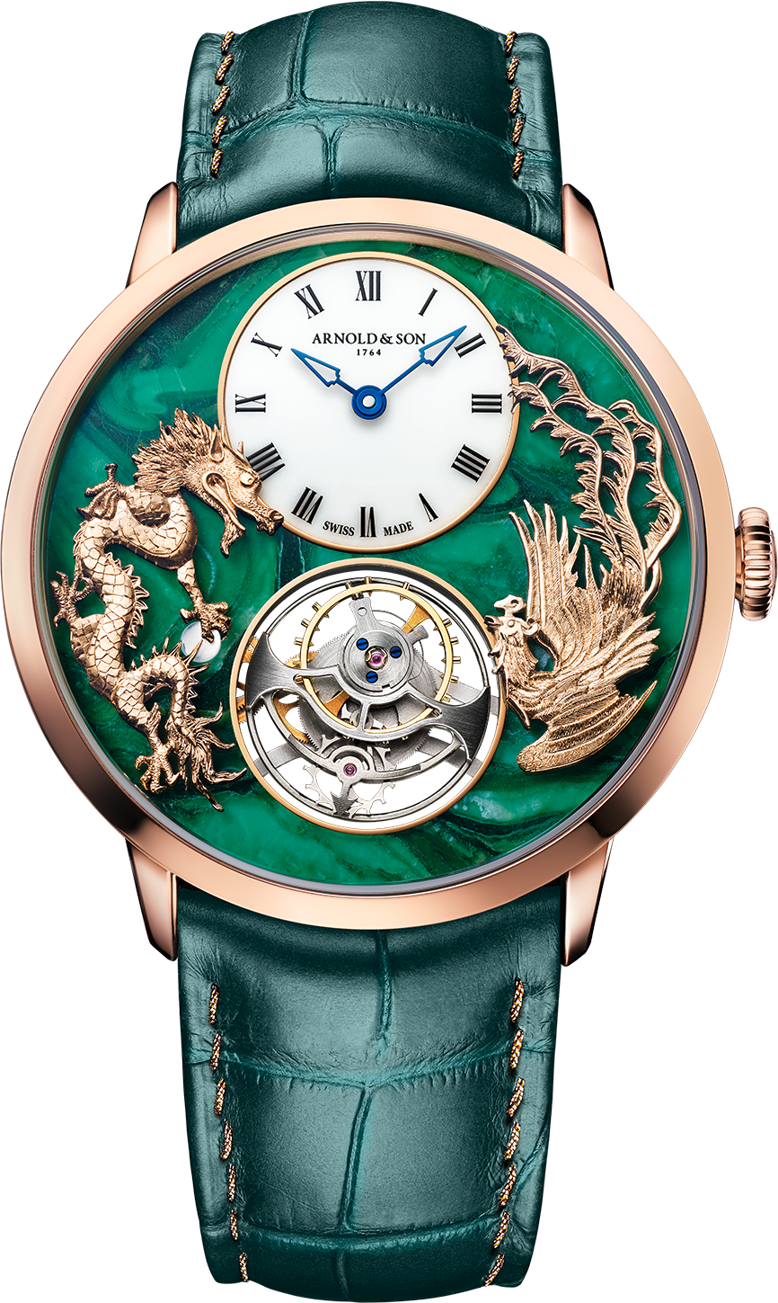 Soldier photo of Ultrathin Tourbillon Red Gold &quot;Dragon &amp; Phoenix&quot;