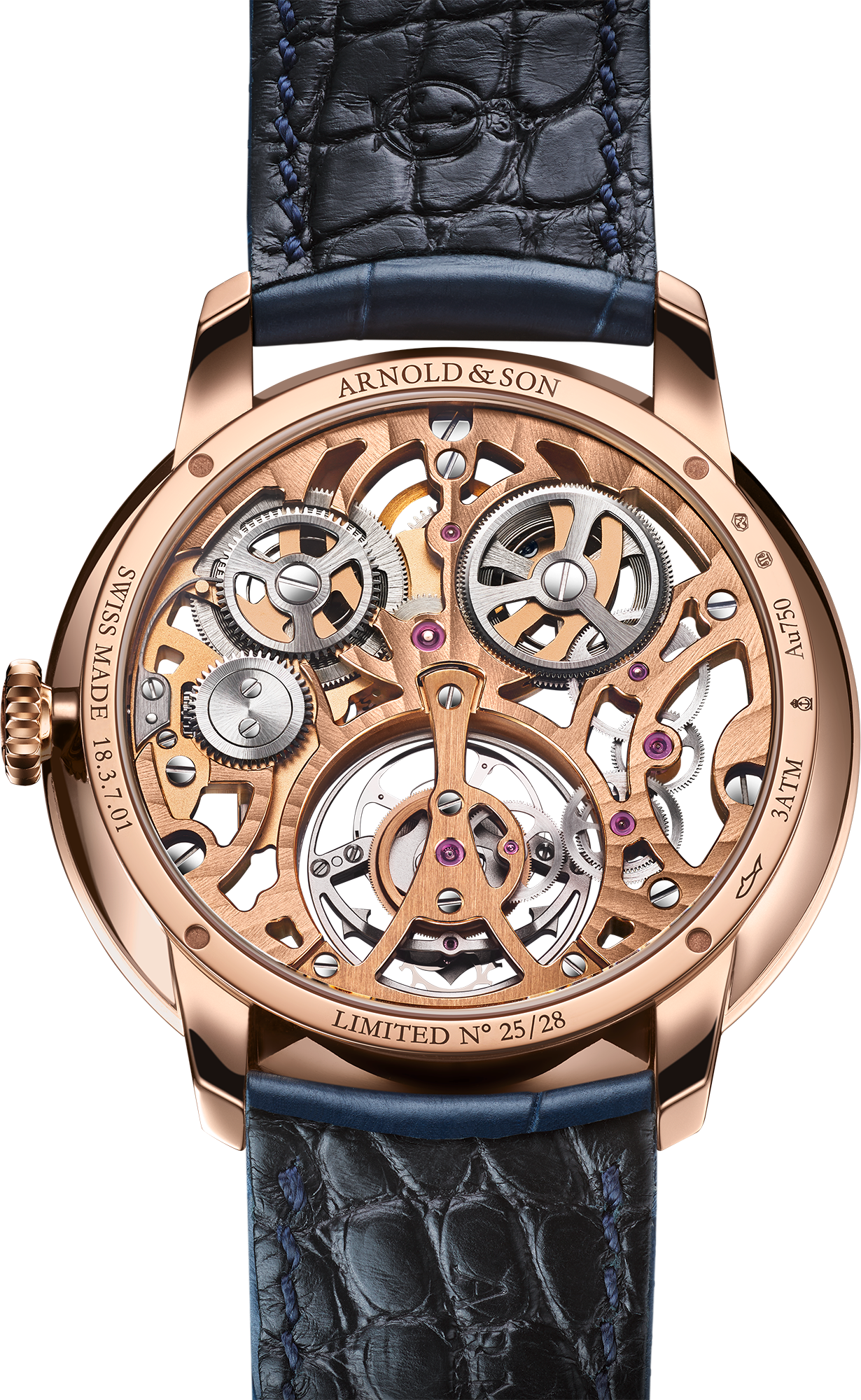 Caseback photo of Ultrathin Tourbillon Skeleton Red Gold